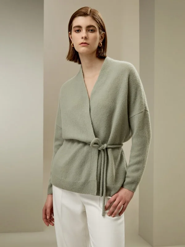 Wrap knit cardigan